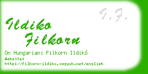 ildiko filkorn business card