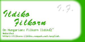 ildiko filkorn business card